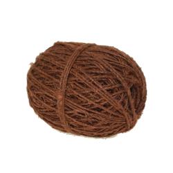 Single ball of garden or craft natural hemp twine brown length 50m