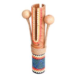 Handcrafted Bamboo Clacker – Aboriginal-Inspired Dot Art (Set of 20)