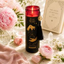 Candle in Glass Jar Esoteric Love Spell, Rose and Peony 300g