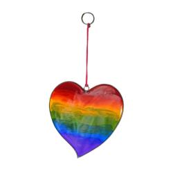 Suncatcher Rainbow Heart, 8.5 x 7.5cm