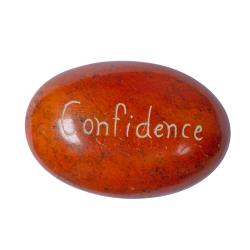 Sentiment pebble oval, Confidence, brown