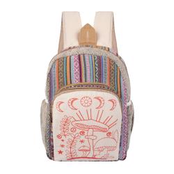 Backpack / Rucksack Recycled Cotton Toadstools 26 x 10 x 35cm 