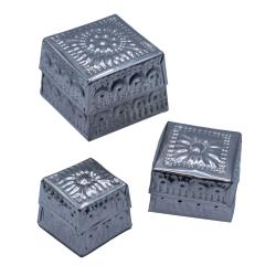 Set of 3 Trinket Boxes, Lightweight Aluminium 