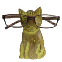 Spectacle stand, mango wood, cat green
