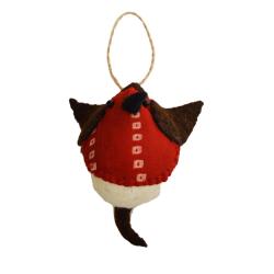 Hanging decoration, felt robin