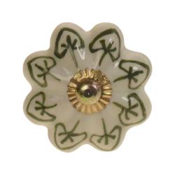 Ceramic door knob, flower shape, assorted