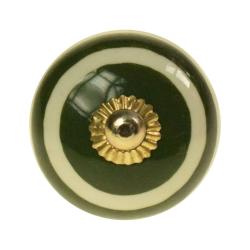 Ceramic door knob, round, assorted