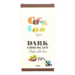 Organic Dark Chocolate Bar 72% Cocoa 100g