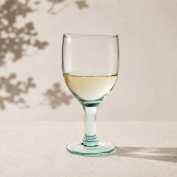 Set of 4 Wine Glasses Recycled Glass 14cm height 7cm diam