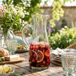 Handcrafted Recycled Glass Slim Jug 1.3 Litre