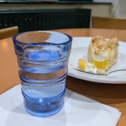 Single Tumbler Recycled Glass Blue Tinted, 9.4cm height