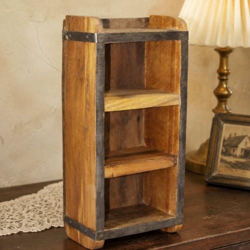 Upcycled Wooden Brick Mould 3 Drawer Shelf 15x10x32cm