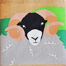 Jute shopping bag, Sheep 30x30cm