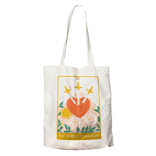 Tote Bag Recycled Cotton The Three of Swords 36 x 40cm