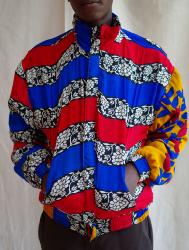 GENKI Bomber Jacket Fleece Lining, upcycled silk one-size colours will vary