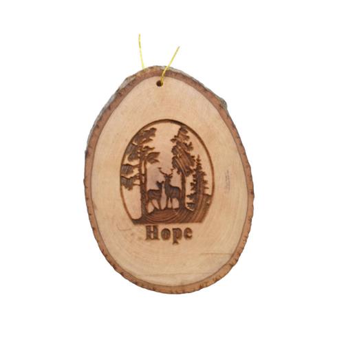 Hanging Christmas Decoration Olive Wood Reindeer Hope
