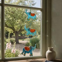 Suncatcher 3 Elephants 11 x 46cm