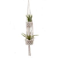 Hanging basket, macrame, double