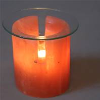 Himalayan salt cylinder oil burner approx 8.5cm