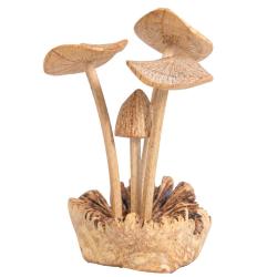 Handcrafted Wooden Four Toadstool Woodland Decoration