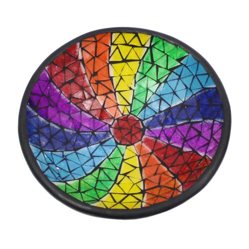 Bowl mosaic rainbow curve 24cm