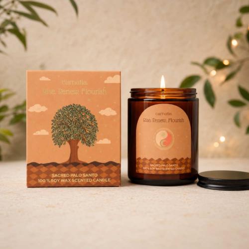 Candle Carnatia Sacred Palo Santo, Rise Renew Flourish 280g