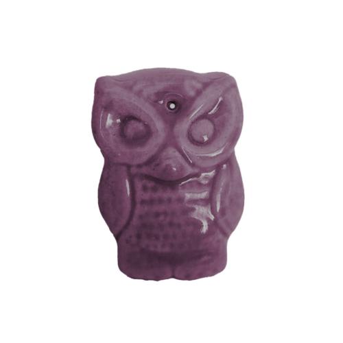 Incense Holder Ceramic Owl Mauve