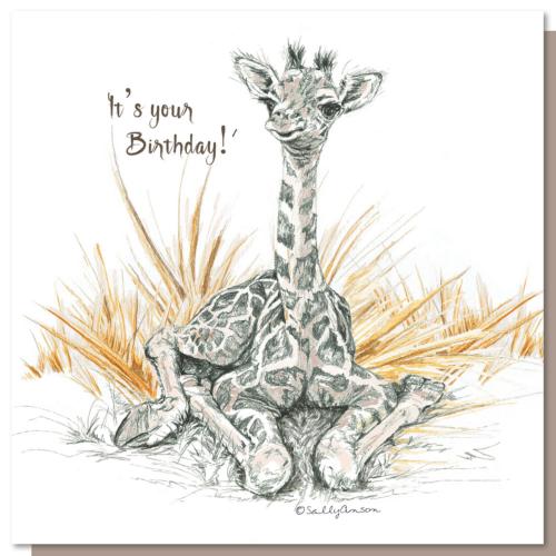Greetings card, giraffe
