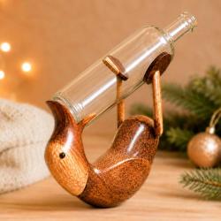 Holder For Wine Bottle or Similar, Duck Bamboo Root