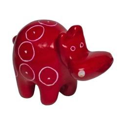 Kisii stone mini hippos, set of 9, assorted