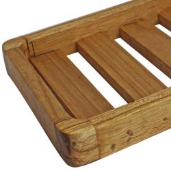 Wooden dish for soap shampoo and other solid bodycare bars 16x12x2