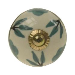 Ceramic door knob, round, assorted