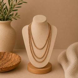 Necklace, Marocoto Seeds Brown 175cm