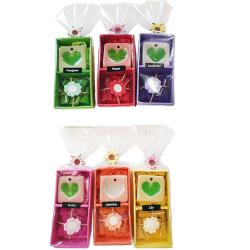 Incense cones gift set with ceramic holder, heart