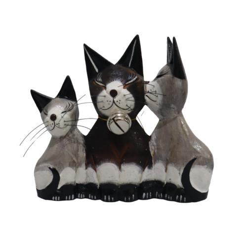 Cat and 2 Kittens I Love You Mum Albesia Wood