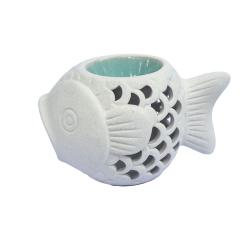 Oil Burner Glazed Cut Out Design Fish