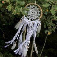 Dreamcatcher bamboo crochet with lace 22cm