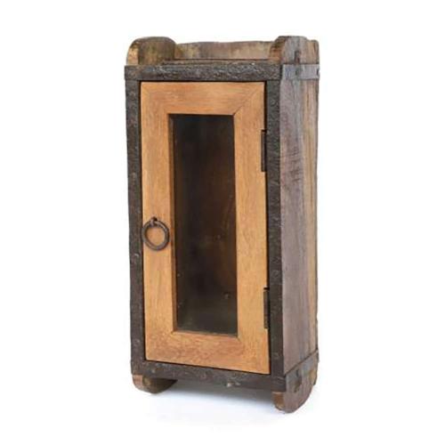 Upcycled Wooden Brick Mould 1 Door Mirrored Cabinet