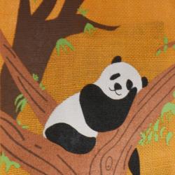 Jute shopping bag, Giant Panda 30x30cm