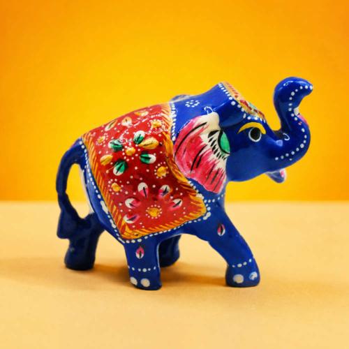 Blue Elephant Ornament Recycled Plastic 10 × 4 × 7cm