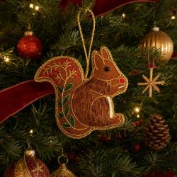 Hanging Decoration Embroidered Squirrel