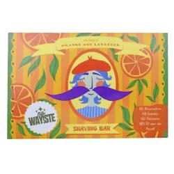 NO WAY!STE Solid Shaving Bar Orange and Lavender 95g