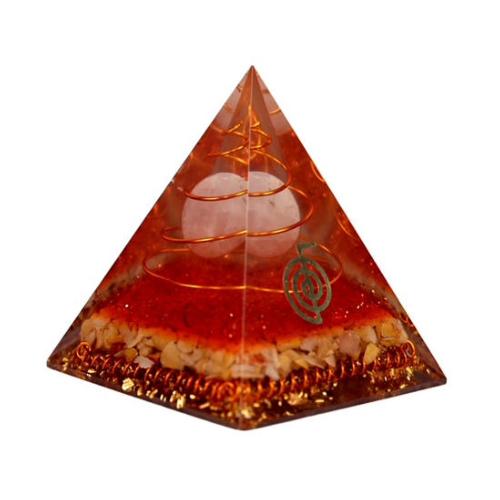 Orgone Pyramid Red Chips 9cm