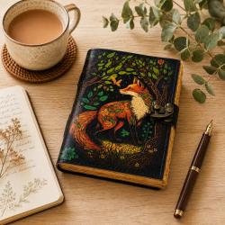 Fox Notebook Journal with Clasp 13 x 18cm