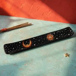 Incense Holder Papier Mâché Sun Moon and Stars
