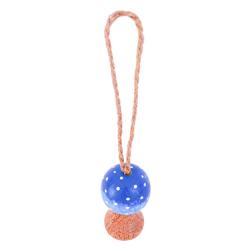 Handcrafted Blue Toadstool Hanging Decoration