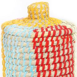 Storage basket kaisa grass 6 colour stripes