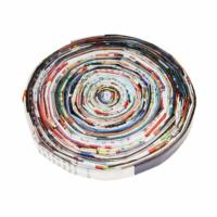 Coaster, round 10cm diameter. recycled paper