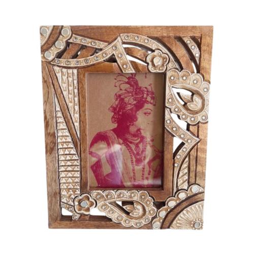 Photo Frame Mango Wood Cutout for 4 x 6 inch photo
