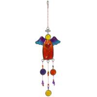 Suncatcher angel with beads assorted 29cm